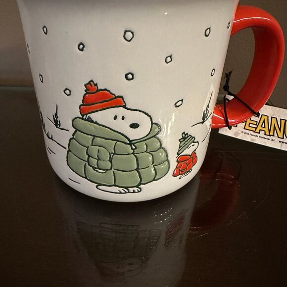 Peanuts Snoopy Woodstock "Cozy & Warm" 21 oz Mug NWT 2025 Winter Holiday Season - Picture 5 of 5